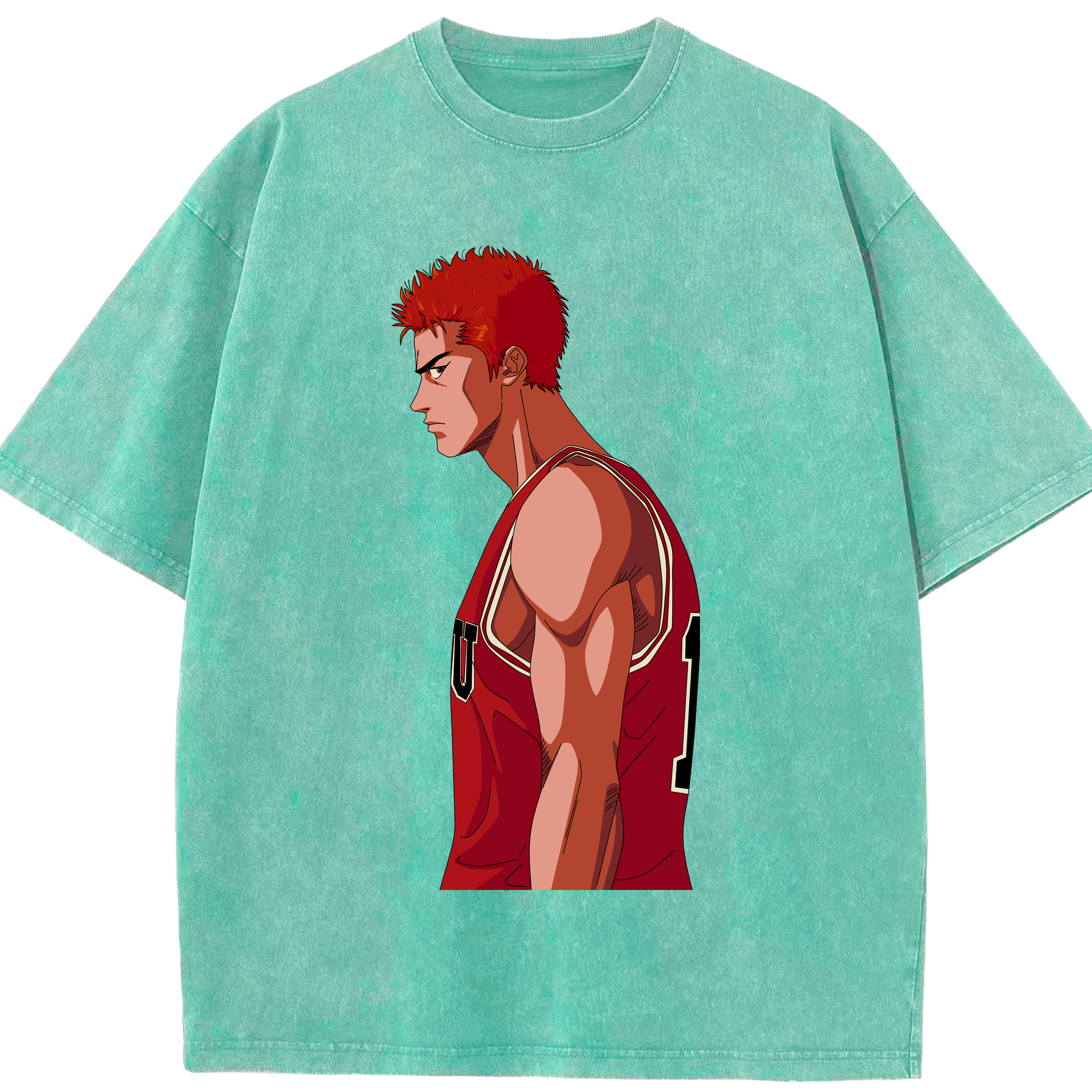 （画像用） SLAM DUNK／スラムダンク 綿100% ヴィンテージ風 半袖Tシャツ（フロントプリント）